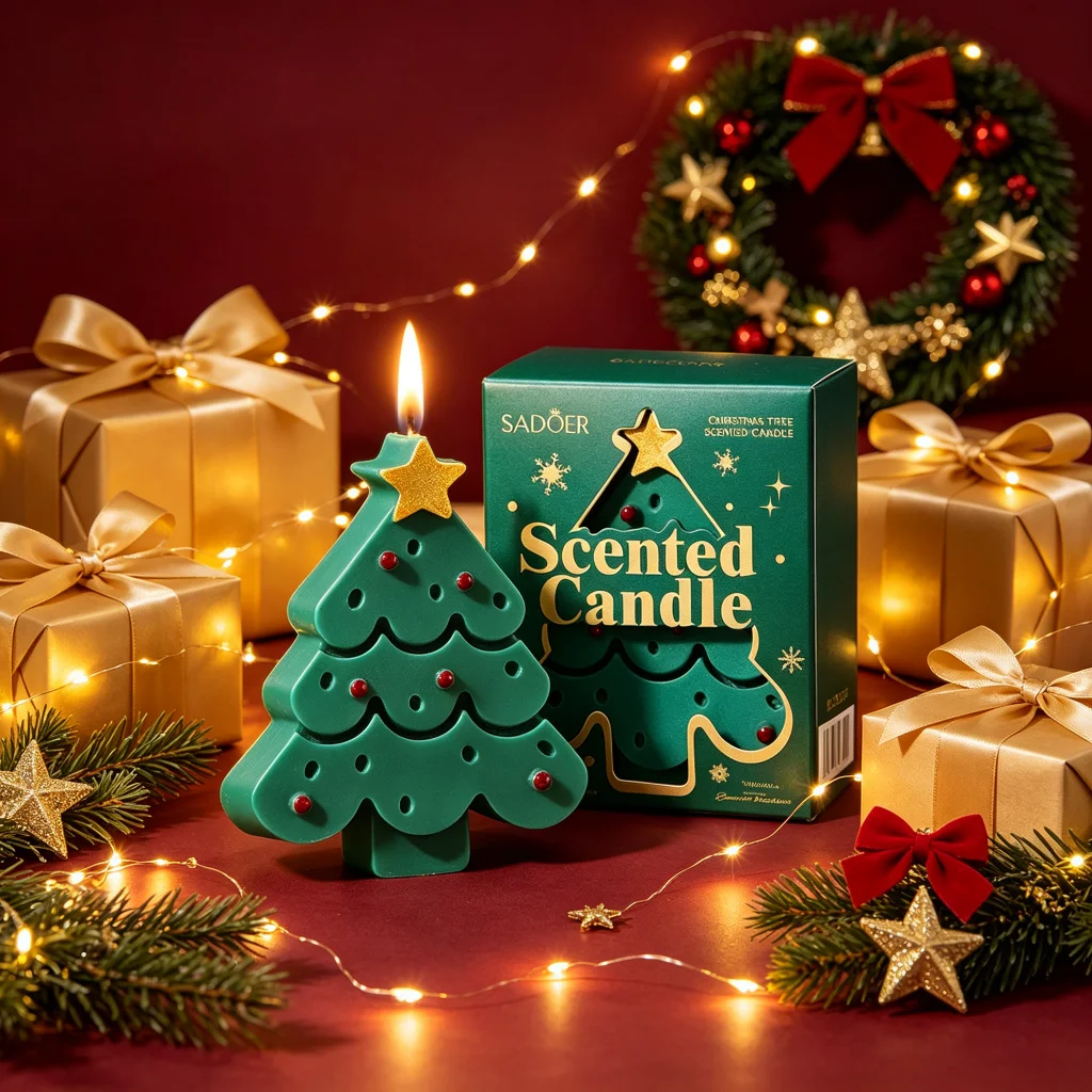 Scented Holiday Aromatherapy Candle for Festive Home Decor, 60g