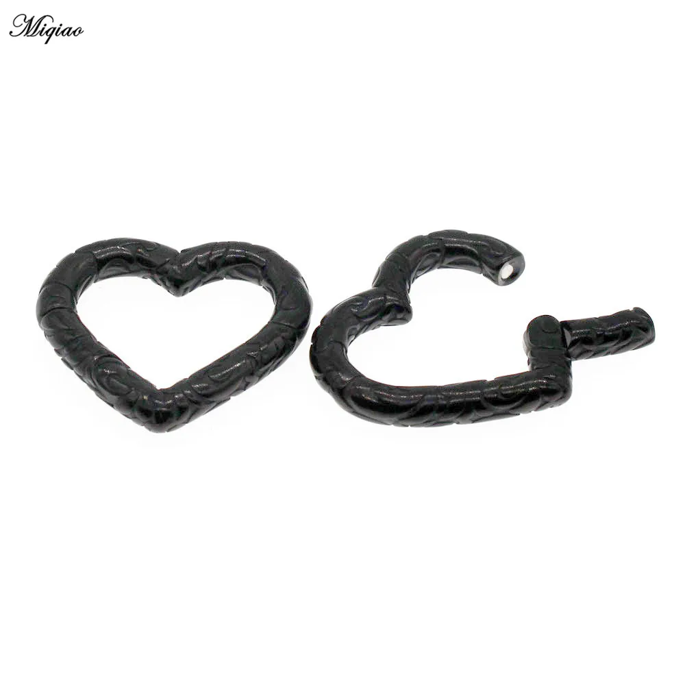 Miqiao 1pair Ear Plug Heart Gauge Piercing Flesh Tunnel Ear Weight Expander Stretcers Earring Fashion Jewelry New