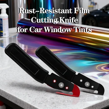 Coltello per Wrapping Auto, Utensile per Taglio Pellicole, Taglierina per Pellicola Protettiva Vernice e Vinile Auto, Coltello a Manico per Pellicole e Multiuso