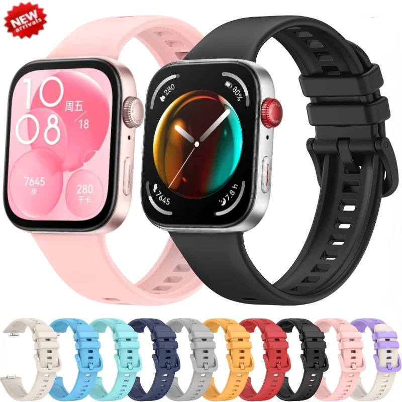 Colorful Silicone Strap with Buckle for Watch Fit Accessories
