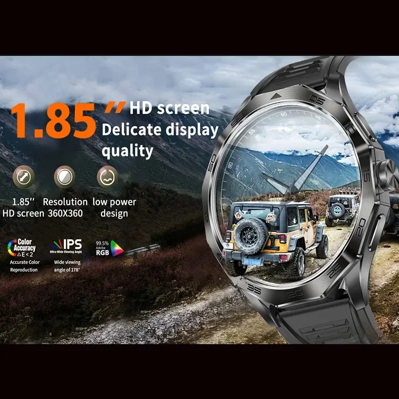 GPS Track Sports Smart Watch Men 1.85-Inch Ultra HD AMOLED Screen 710 Mah Battery Bluetooth Call SmartWatch Man 2025 New