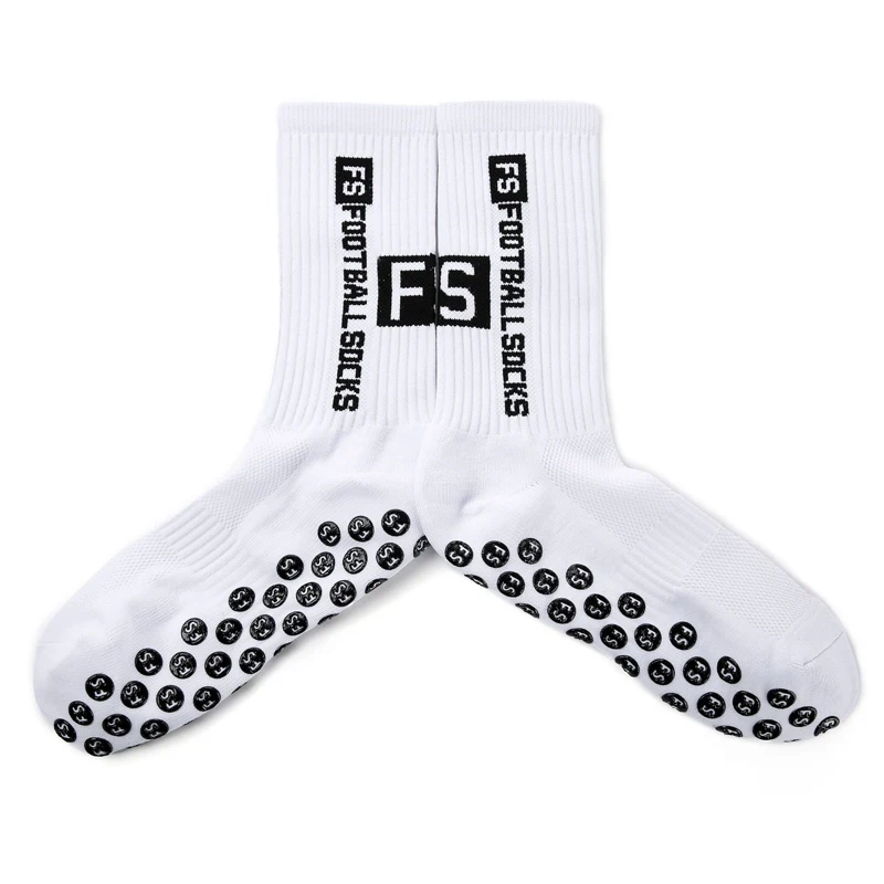4 Pairs Non-Slip Soccer Socks With Silicone Grip Pads - Athletic Football Basketball Socks For Men & Women - Breathable Sports Socks