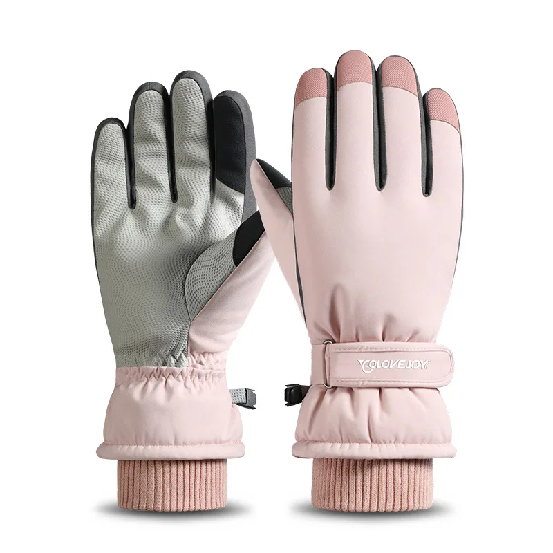 Women's Waterproof Ski Gloves Touch Screen Anti Slip Gloves Outdoor