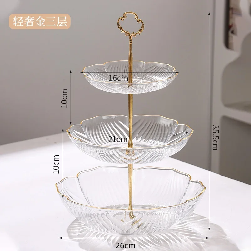 2/3 Layer Cake Stand Fruit Plate Tray Display Birthday Party Snack Fruit Dessert Plate Tableware For Wedding Party Home Decor