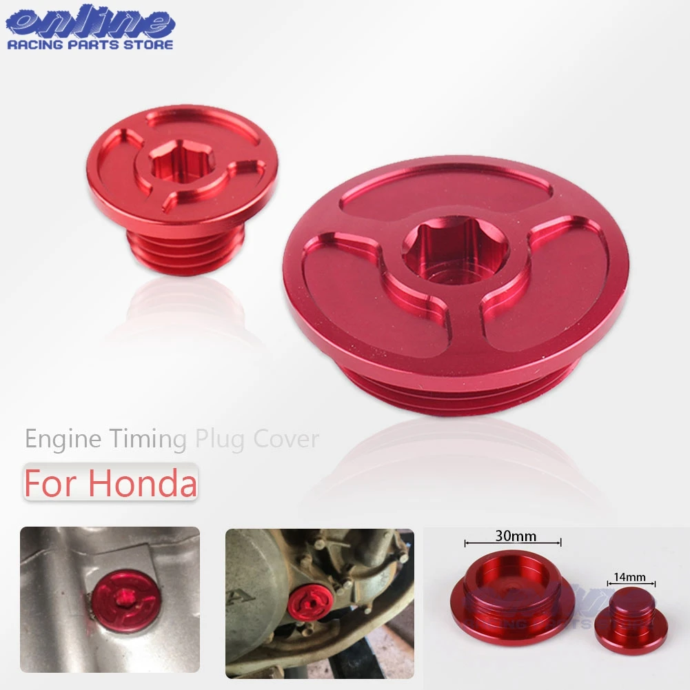 Engine Timing Plug Cover For Honda CRF 250R 450R 450X 230F 250L 250M 250 Rally 1000L XR 250 400 Motard Baja TRX 400EX 450ER motorcycle engine cover