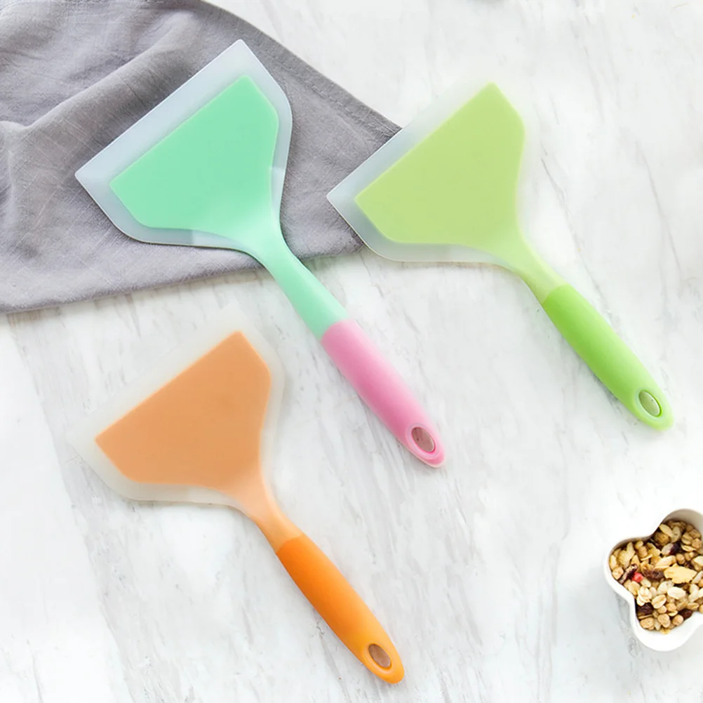 

Non Stick Pan Silicone Spatula Heat Resistant Spacula Turner Cooking Silica Gel