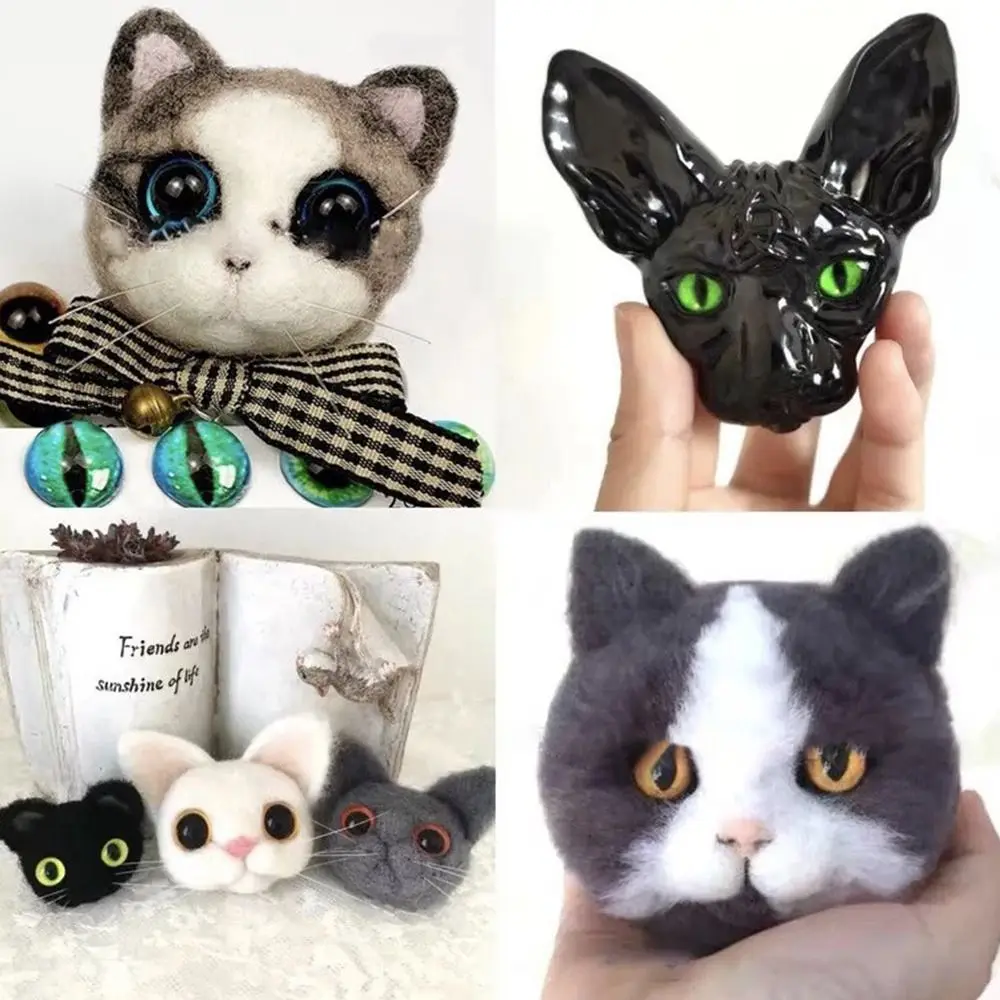 플라스틱 유리 인형 눈, DIY 공예, 어린이 장난감, 공룡 동물, 고양이 눈, 시간 보석 액세서리, 50 개, 6mm, 8mm, 10mm