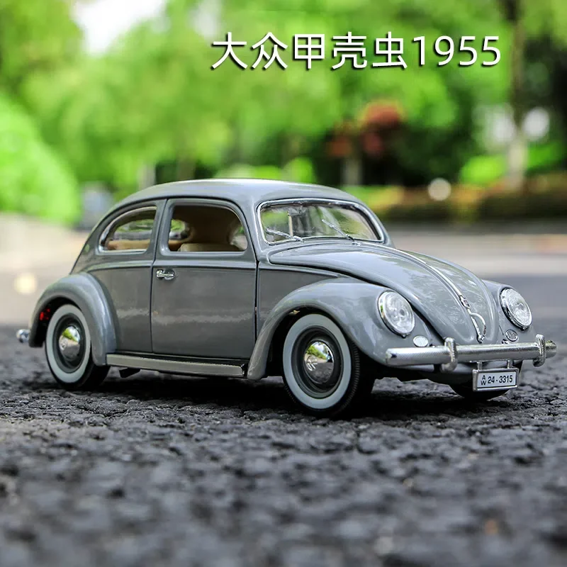 Bburago 1:18 1955 Volkswagen Kafer Kever Legering Model Auto Statische Metalen Model Voertuigen B485