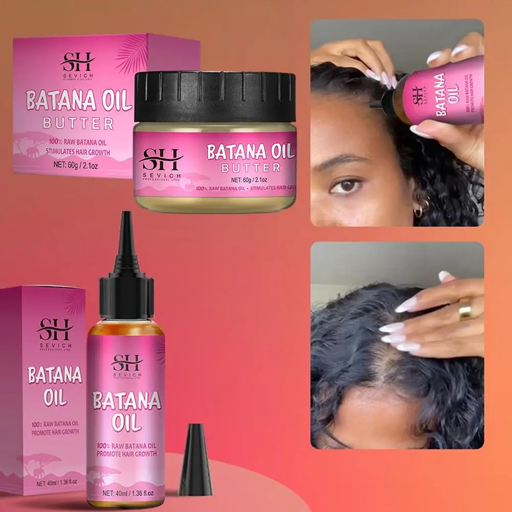 Batana Hair Fast Growth Oil Set African Crazy Traction Alopecia Batana Hair Mask Anti Hair Break Hair Regrowth Treatment