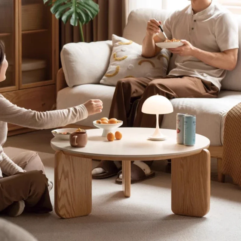 Round Wooden Sofa Table Contracted Practical Coffee Sofa Table Creative Stylish Mesa De Centro Sala Furniture Living Room