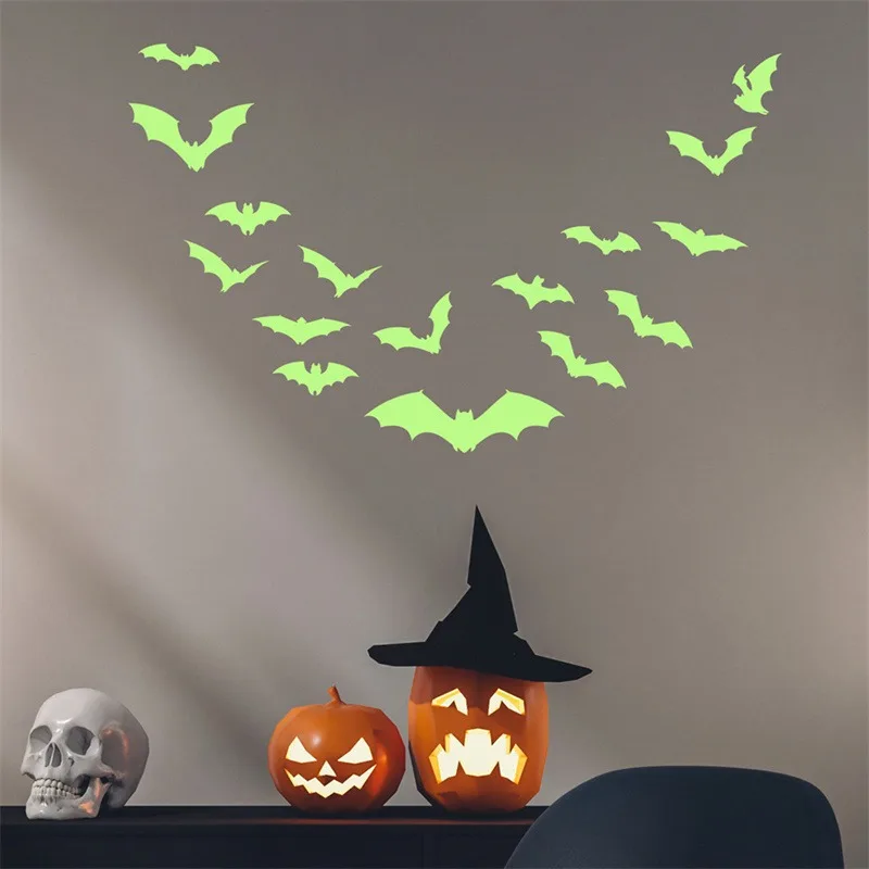 Halloween Holiday Decoration Self-adhesive Fluorescent Stickers