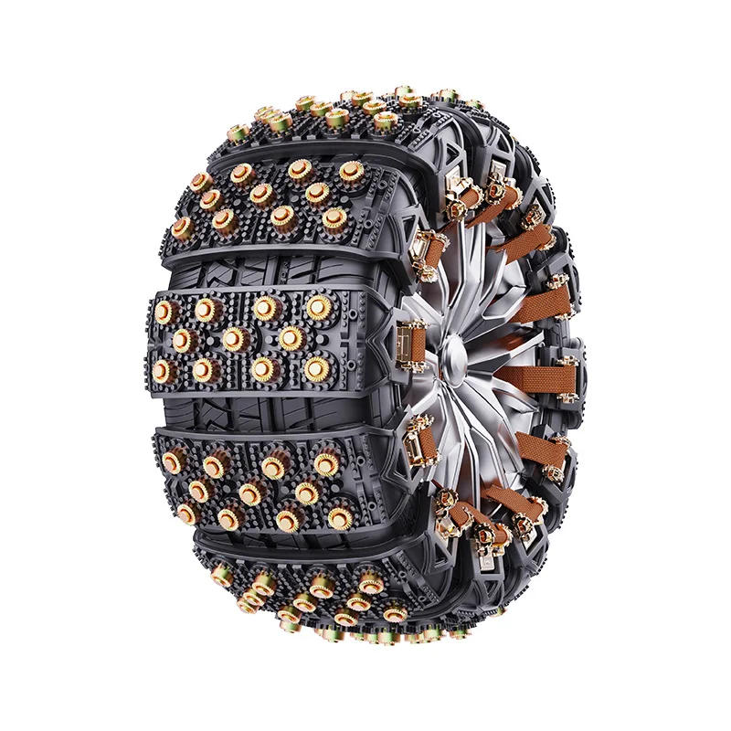 Universal All-Terrain Snow Traction Chains for SUVs Cars and Off-Road Vehicles Without Tire Damage