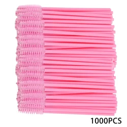 Wholesale Set of Disposable Mascara and Eyebrow Brushes for Makeup Application (500/1000 Pieces) (1000pcs Pink)