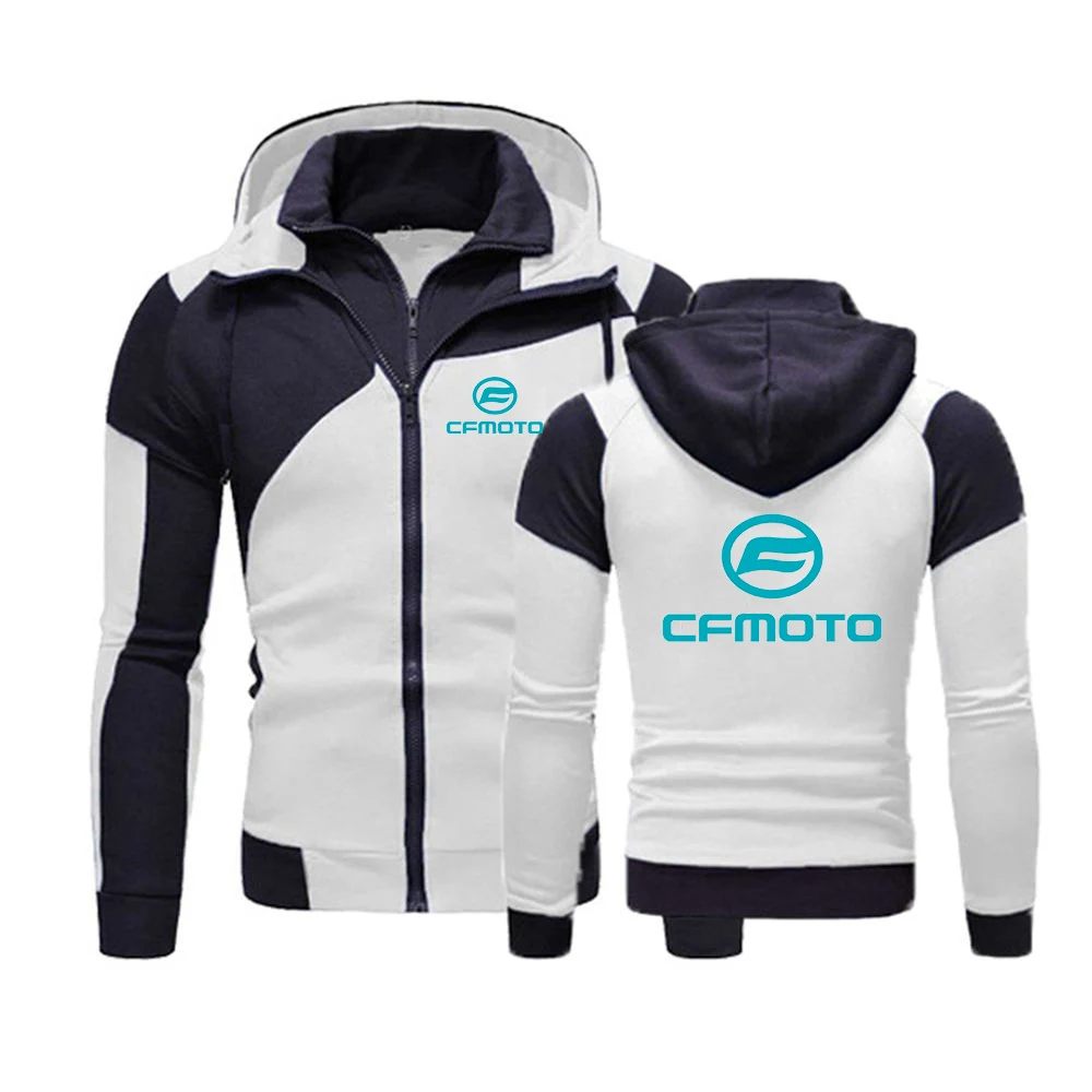 Cfmoto 남성용 후드 풀오버 코트 상의, 절묘한 컬러 매칭, 캐주얼 패션, 새로운 스타일, 2023 용수철 가을