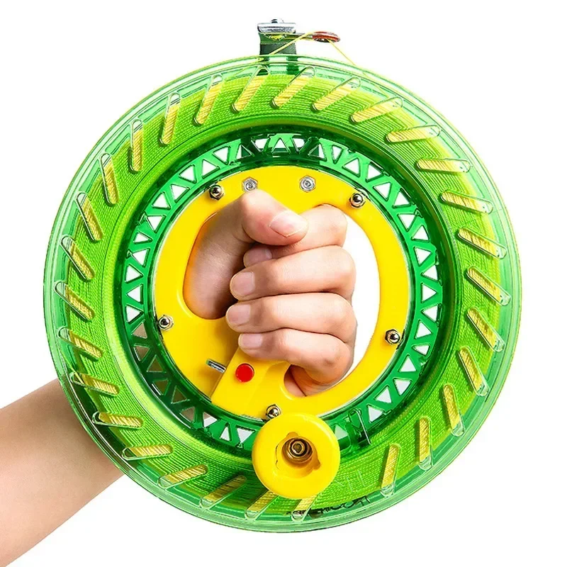 Kite Reel Blue Ball Hand Grip Wheel 200M Line Flyer Handle Tool Rope Line Outdoor Round Blue for Kite Flying Mute Wheel 5