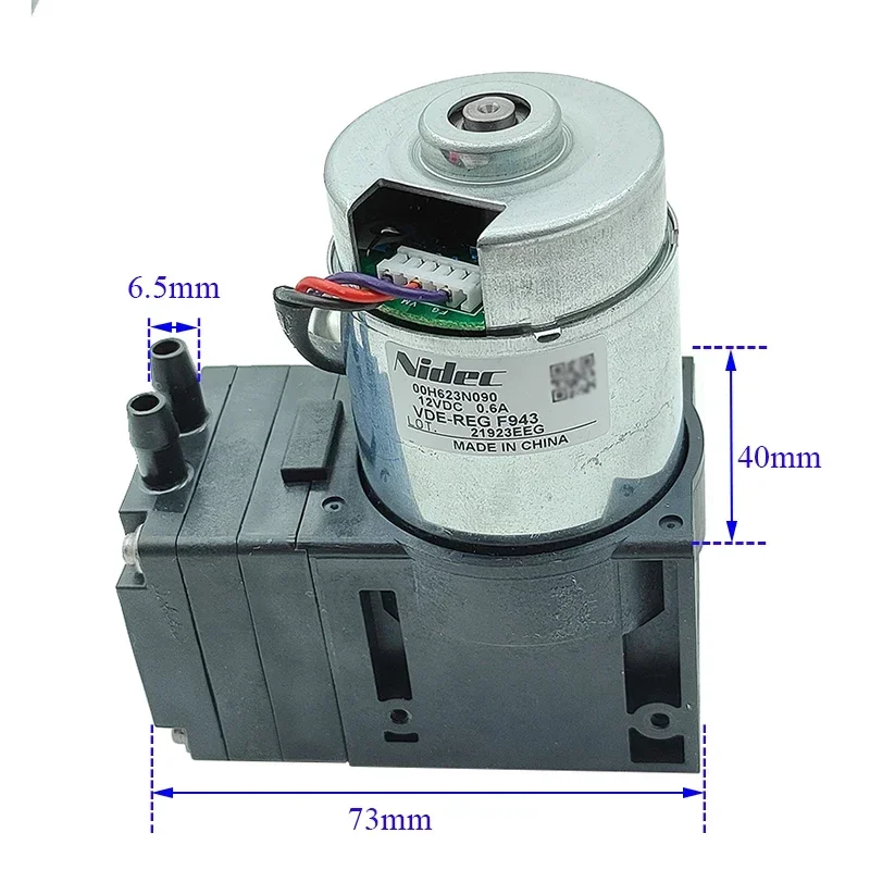 NIDEC Brushless Motor Vacuum Air Pump DC 12V -80KPa Micro Diaphragm Negative Pressure Suction Pump air pump air gun pump