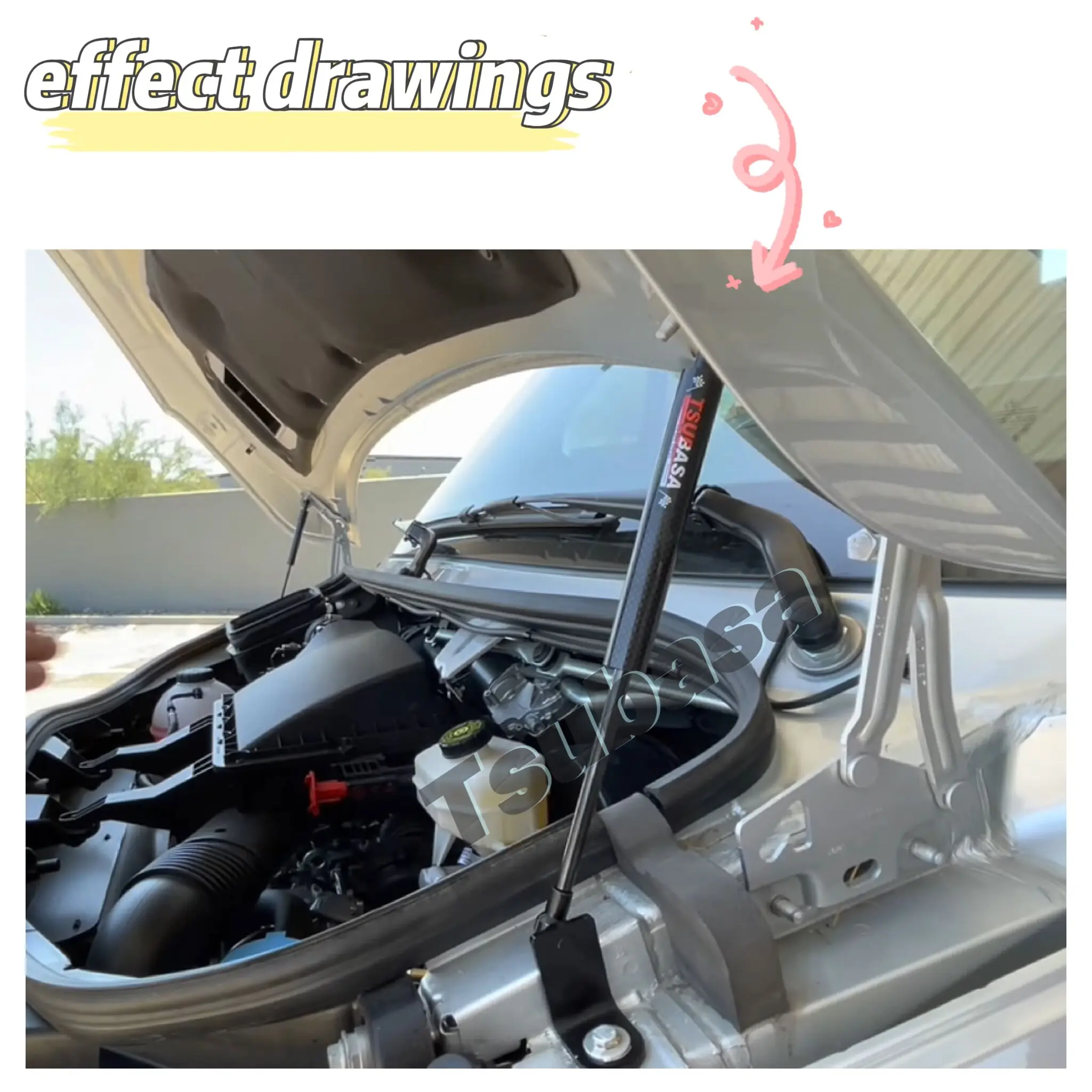 車用トランクダンパ 車フロントエンジンフード油圧サポート ミニ