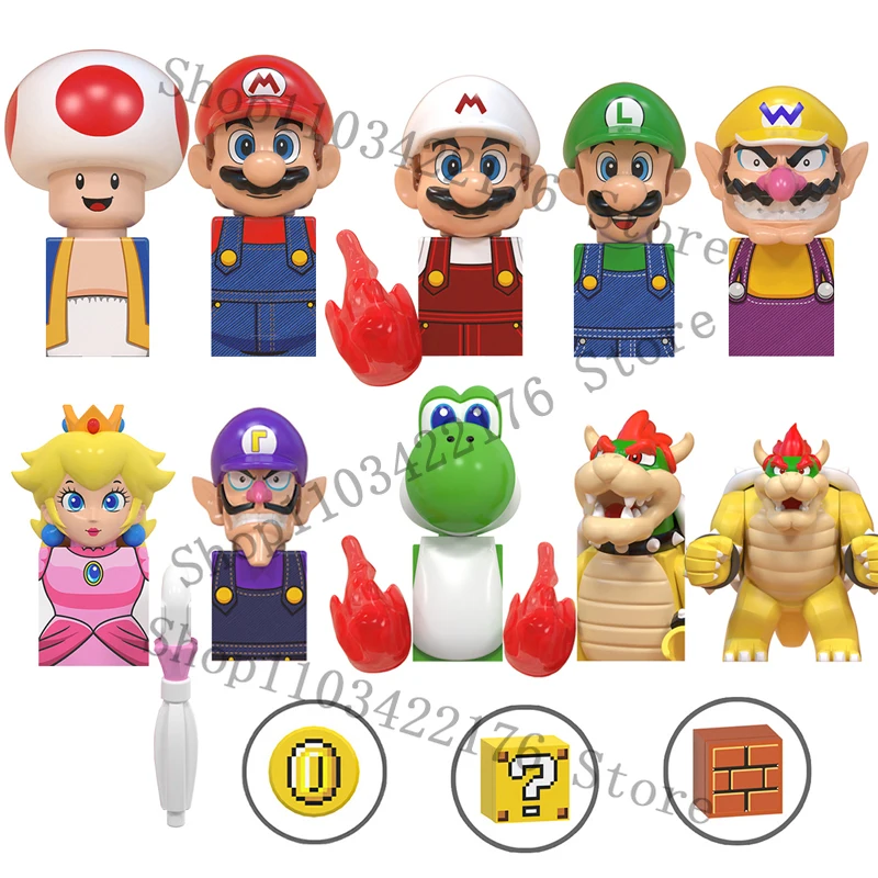 

Super MarioBros WM6103 WM2291 KF6186 KDL815 KDL805 Building Blocks Luigi Cartoon Mini Anime Figure Assembly Toy Bricks Kids Gift