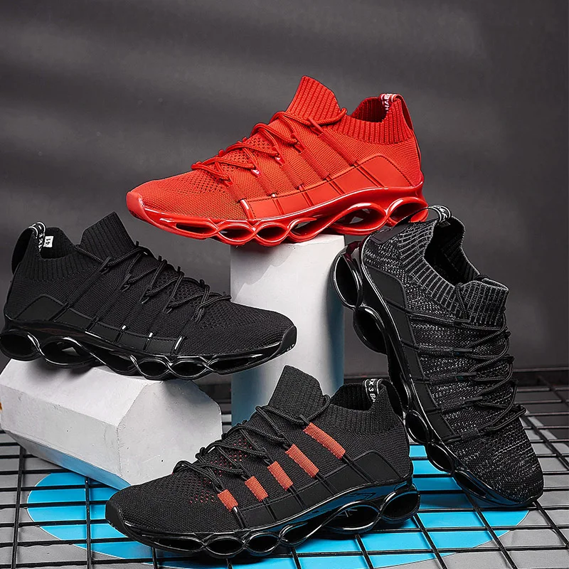 2026 New Men's Outdoor Sports Shoes, Fashionable Running Shoes with Breathable Mesh Upper and Cushioned Sole Size 39-48 6