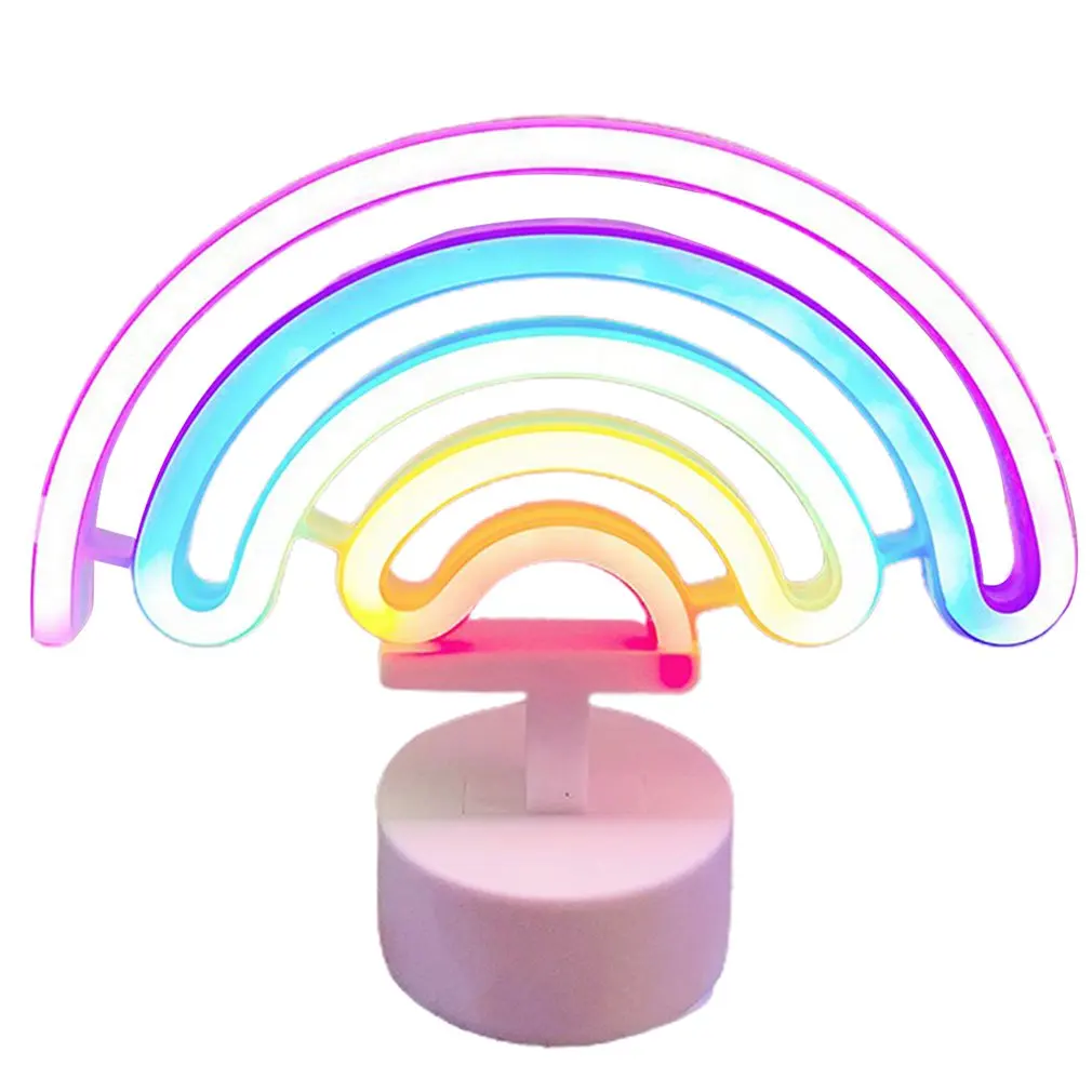 

Rainbow Unicorn Neon Led Night Lamp Kids Bedroom Warm Night Light Room Decoration 3D Acrylic Table Desk Lamp Gifts