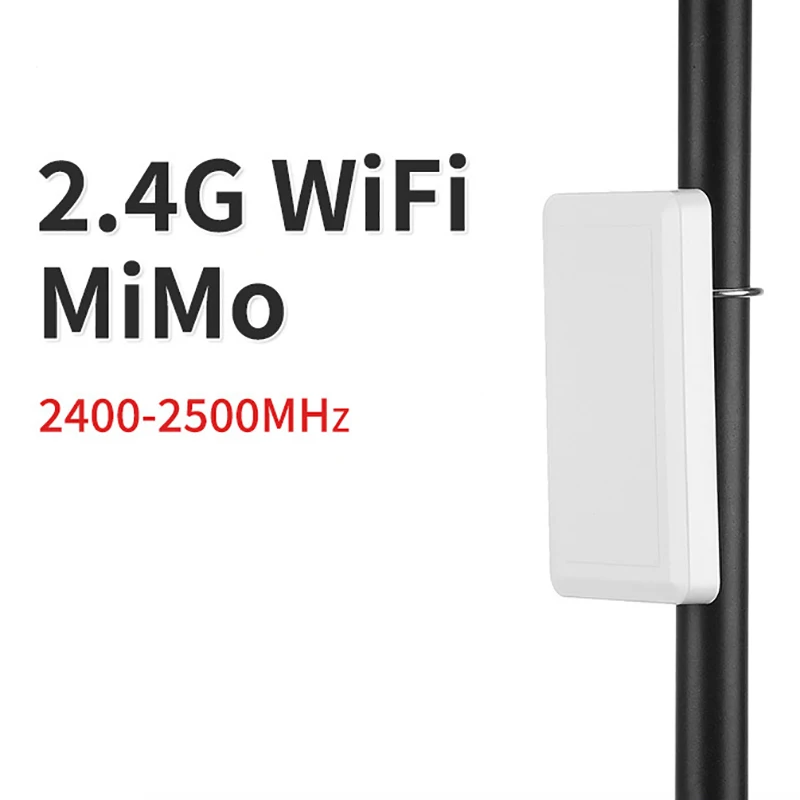 2.4G WIFI podwójna zewnętrzna polaryzacja kierunkowa płaska antena MIMO o wysokiej mocy 12dB zewnętrzna wodoodporna wzmacniacz sygnału routera