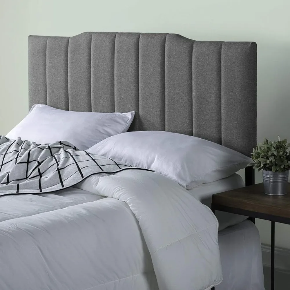 

Queen Bedroom Furniture Satish Upholstered Channel Stitched Headboard in Grey Luxury Bed Headboard for Wall Bed Headboards