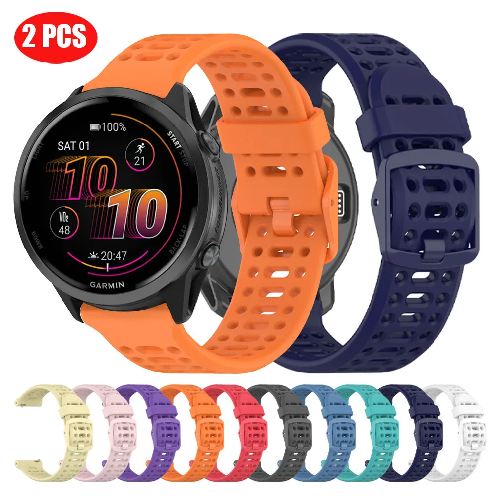 Cinturino Sportivo 20 Mm Nero Per Garmin Vivoactive 6/5/3, Venu, Forerunner 165/55 E Altri