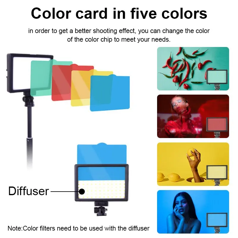 MACTREM RGB LED 채우기 밝은 색 사진 휴대용 컬러 앵커 특수 라이브 룸 브래킷 태블릿 MiNi 비디오 데스크톱