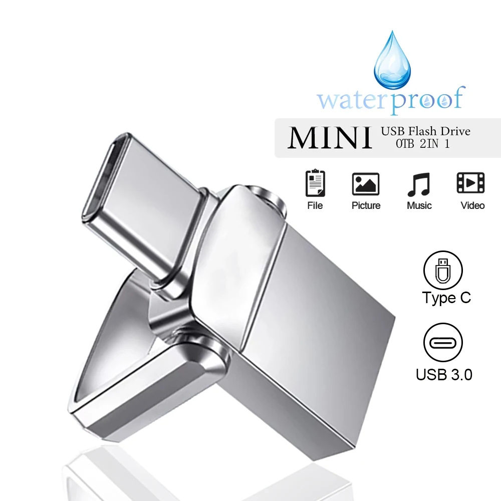 오리지널 타입 C 펜드라이브 512GB 256GB 고속 USB 3.0 플래시 드라이브 OTG U 디스크 메모리 스틱 128GB 휴대폰 PC 저장 장치용