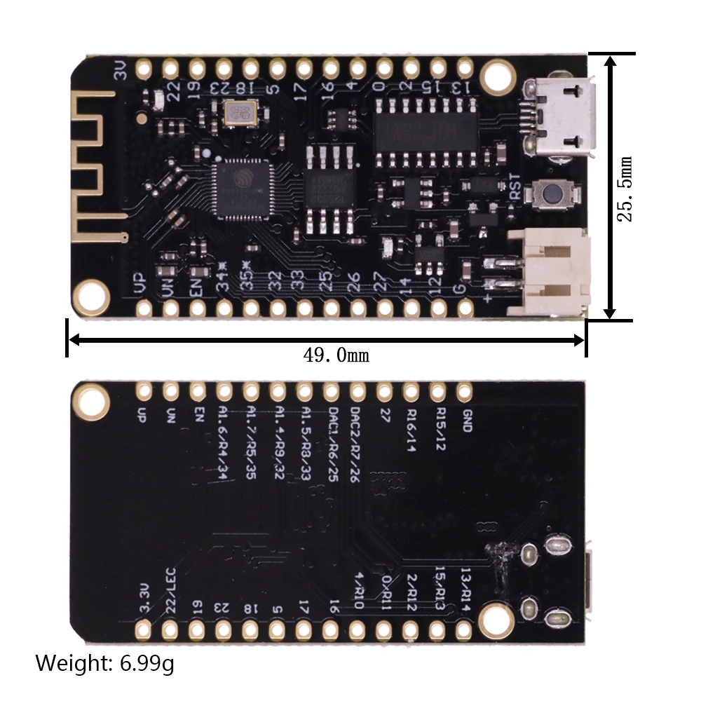 Scheda ESP32 Lite V1.0.0 Con WiFi E Bluetooth – MicroPython, 4MB Flash, CH340