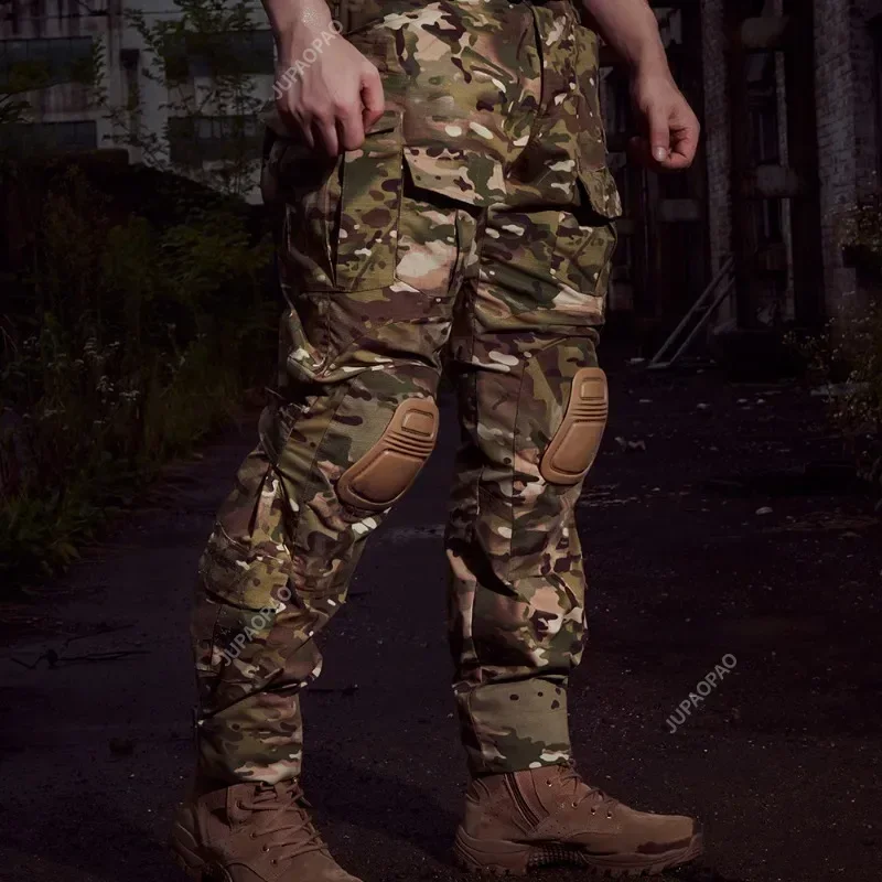 Tactical Camouflage Joggers Outdoor Ripstop Cargo Pants Working Clothing Hiking Trousers Men's Streetwear Tactical Pants Outdoor