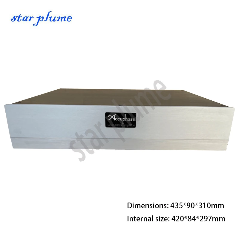 Accuphase All-aluminum Power Amplifier Case Preamplifier Case HIFI Audio Amplifier Chassis Shell (435*90*310mm) DIY Box 430 75 320mm dac 4375 all aluminum power amplifier case preamplifier hifi audio amplifier chassis shell diy box