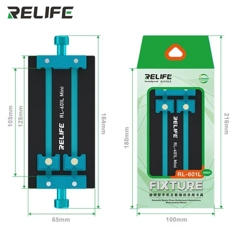 RELIFE RL-601L 마더보드 고정장치, 더블 슬롯 및 3 축, 다기능 클램핑 지지대, 마더보드 납땜 도구