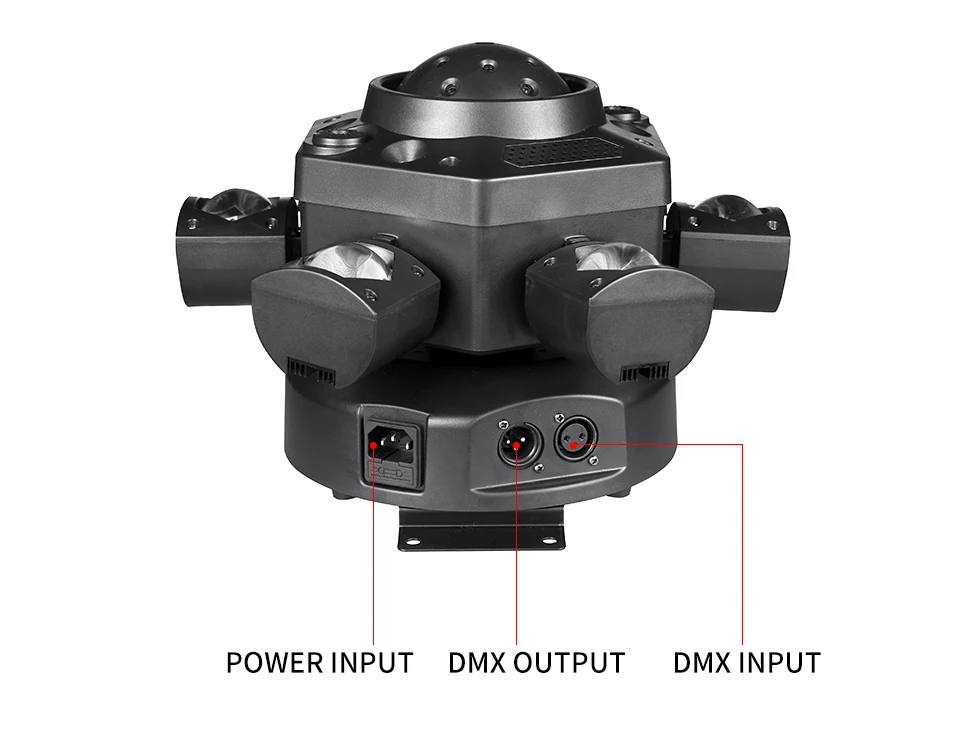 120W RGBW 6 Moving Head Beam Laser Light Led Six Arm Matrix Laser DMX512 Stage S
