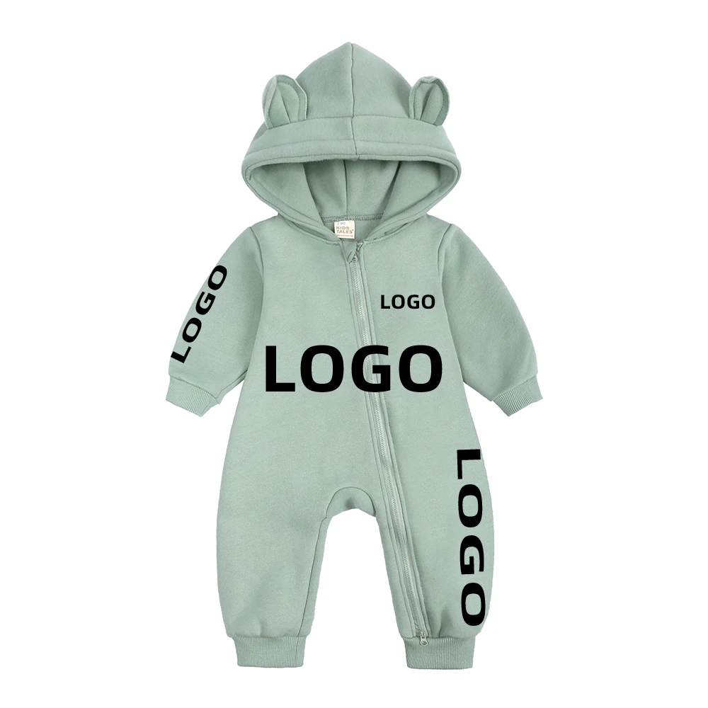 New Bodysuit For Newborn Rompers Baby Boys Girls Clothes Long Sleeve Solid Hoodies Bear Jumpsuit Costume Infant Onesies 3M-24M 6