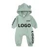 New Bodysuit For Newborn Rompers Baby Boys Girls Clothes Long Sleeve Solid Hoodies Bear Jumpsuit Costume Infant Onesies 3M-24M 6
