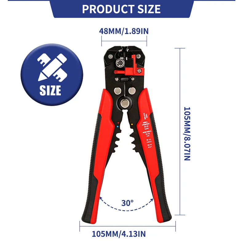 Crimper cable cutter adjustable automatic wire stripper multifunctional stripping crimping pliers terminal hand tool XIONGISOLAR