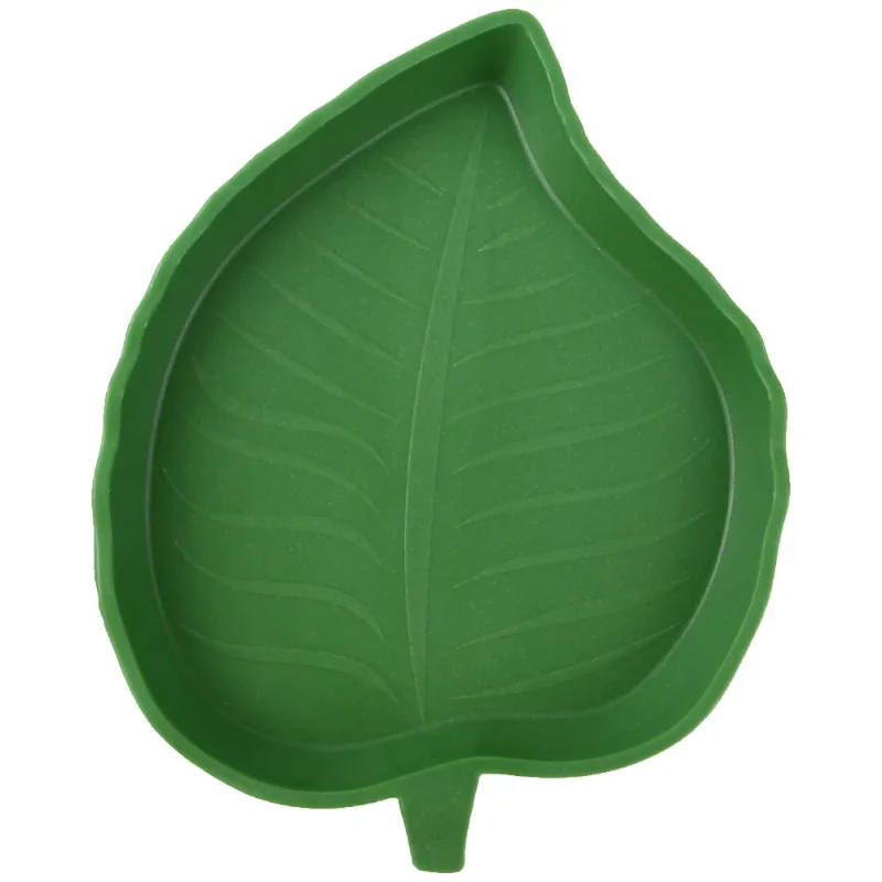 Reptile Leaf Shape Dish Reptile Food Water Bowl Tortoise Habitat Accessories Water Plate For Turtle Lizards Hamsters Snakes