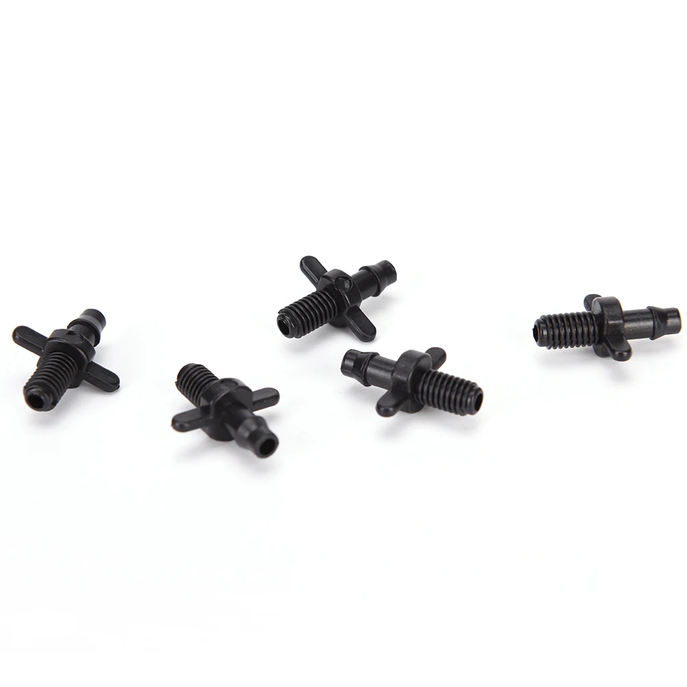 50Pcs Irrigation PVC Adapter 4/7mm Hose Automatic Irrigation Drip Line Adapter Male Pipe Thread x Barb For PE Pipe Emitter Tube hose connector plants irrigation kits drip irrigation irrigation fittings