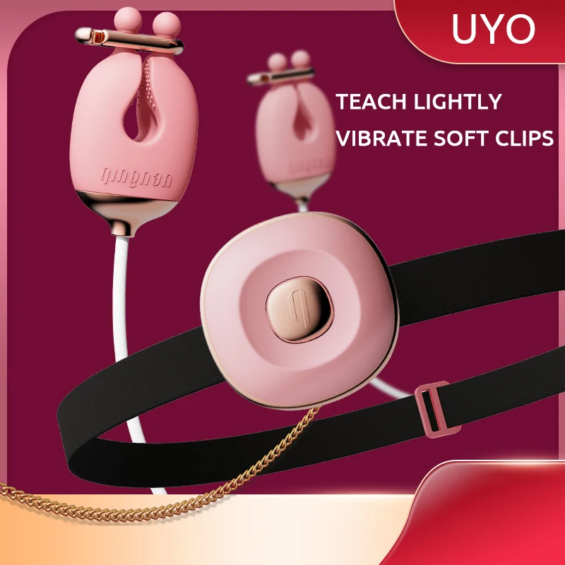 BDSM set nipple clip vibrator nipple stimulation tow chain collar couple adult games role play sex toy