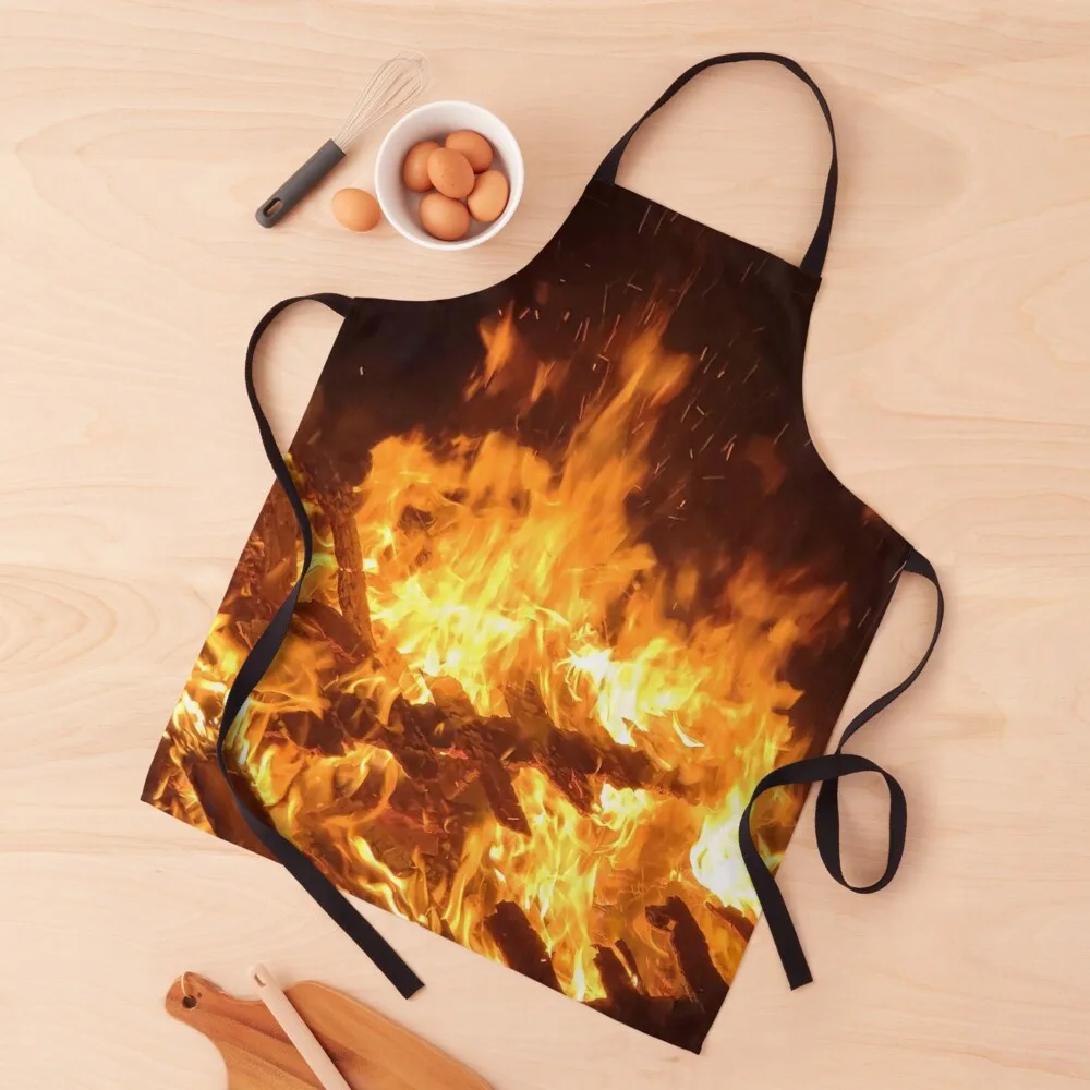 

Bonfire Apron christmas Customizable Woman for home useful pieces innovative kitchen and home items Apron