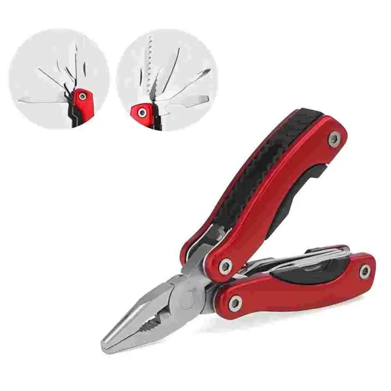 Outdoor Camping Survival Equipment 9-In-1 Portable Multi-Functional Tool Scissors Accessories Stainless Steel Portable Camping