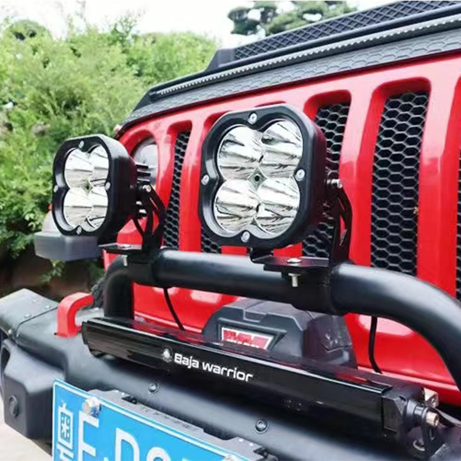 5인치 LED 조명 램프 80W 1쌍(노란색 렌즈 포함) LANTSUN LED6507