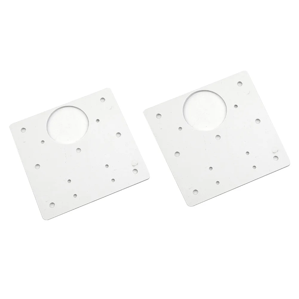

Repair Plate Hinge DIY Durable Furniture Home Kitchen Multi-hole Replacement Set 6pcs Silver 90*90mm Brand New