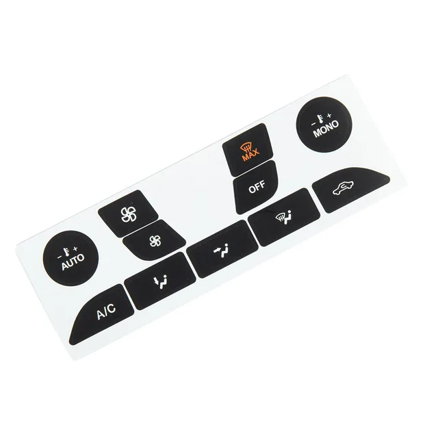 Pegatinas Para Aire Acondicionado Ford Focus (1999-2005) - Vinilo Negro Con Letras Blancas