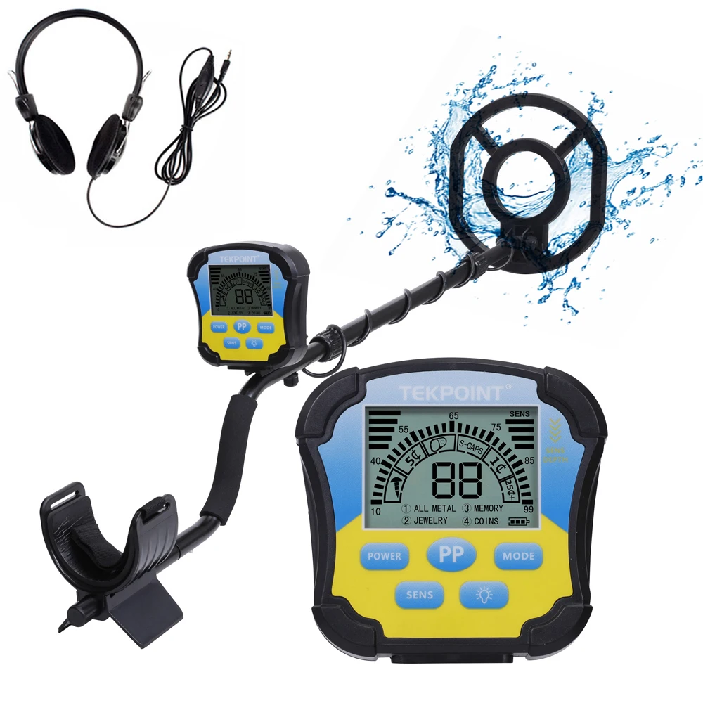 Professional Metal Detector MD8030 with 10inch Waterproof Search Coil LCD PP Function Adjustable Rod for Kids & Adults