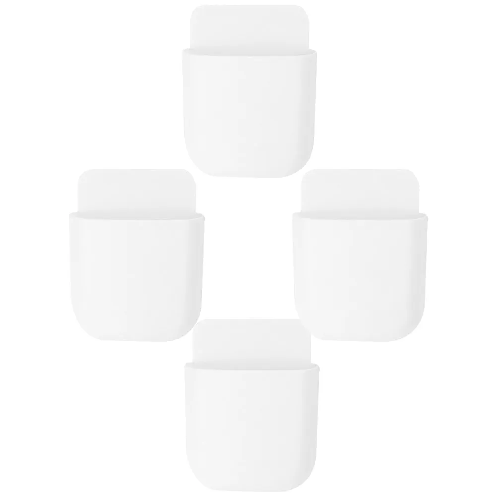 4Pcs 스마트 폰 브래킷 벽걸이 형 원격 제어 홀더 접착식 전화 지원 부드럽고 튼튼한 드릴 없음 전화 충전 스탠드