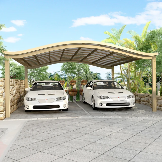 Abri de garage extérieur préfabriqué, abri de voiture, port de voiture, auvent d'entrepôt, bâtiment de jardin, toit en métal rapDuty pour le balcon 4