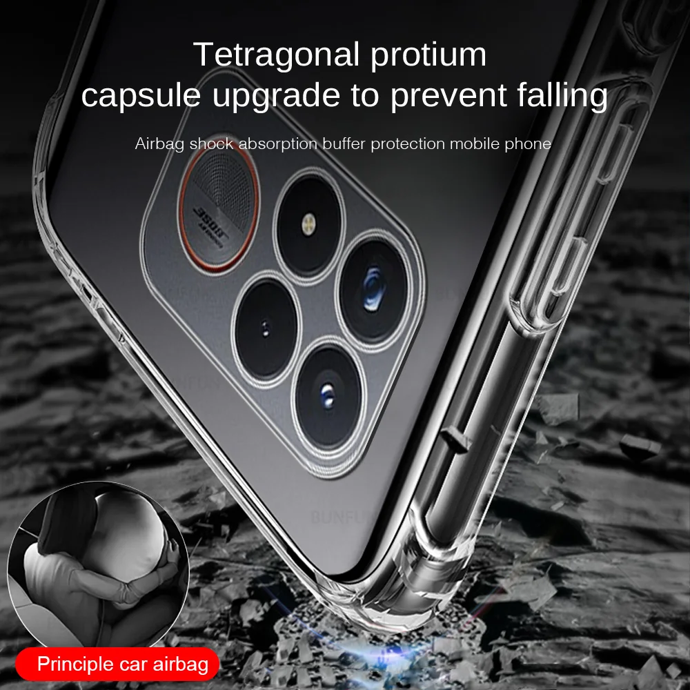 Clear Airbags Soft Silicone Anti-Shock Back Cover Case