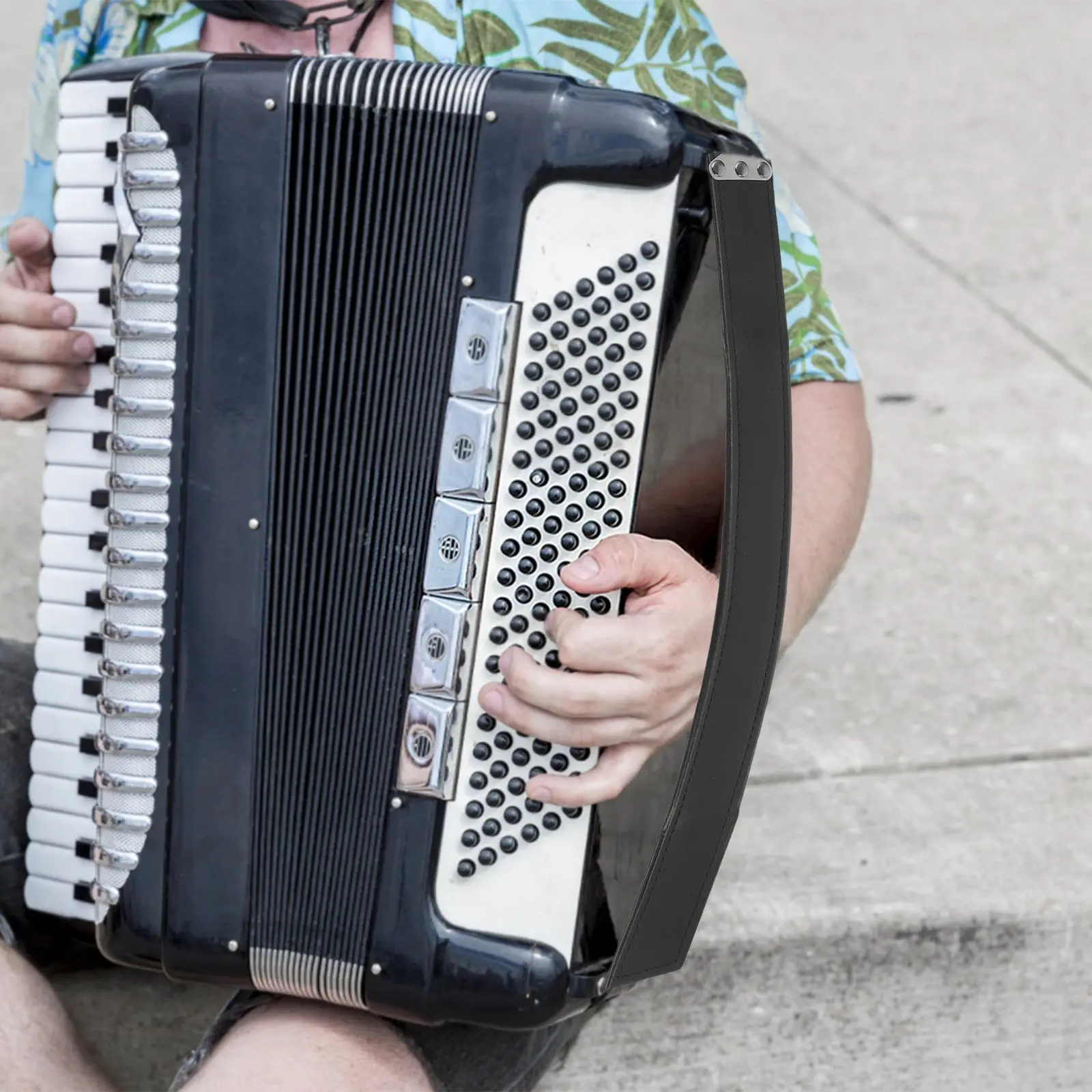 Accordion Bass Strap Black Half Left-Handed Strap Accordion Accessories 80-96 Bass Belt Musical Instrument Parts